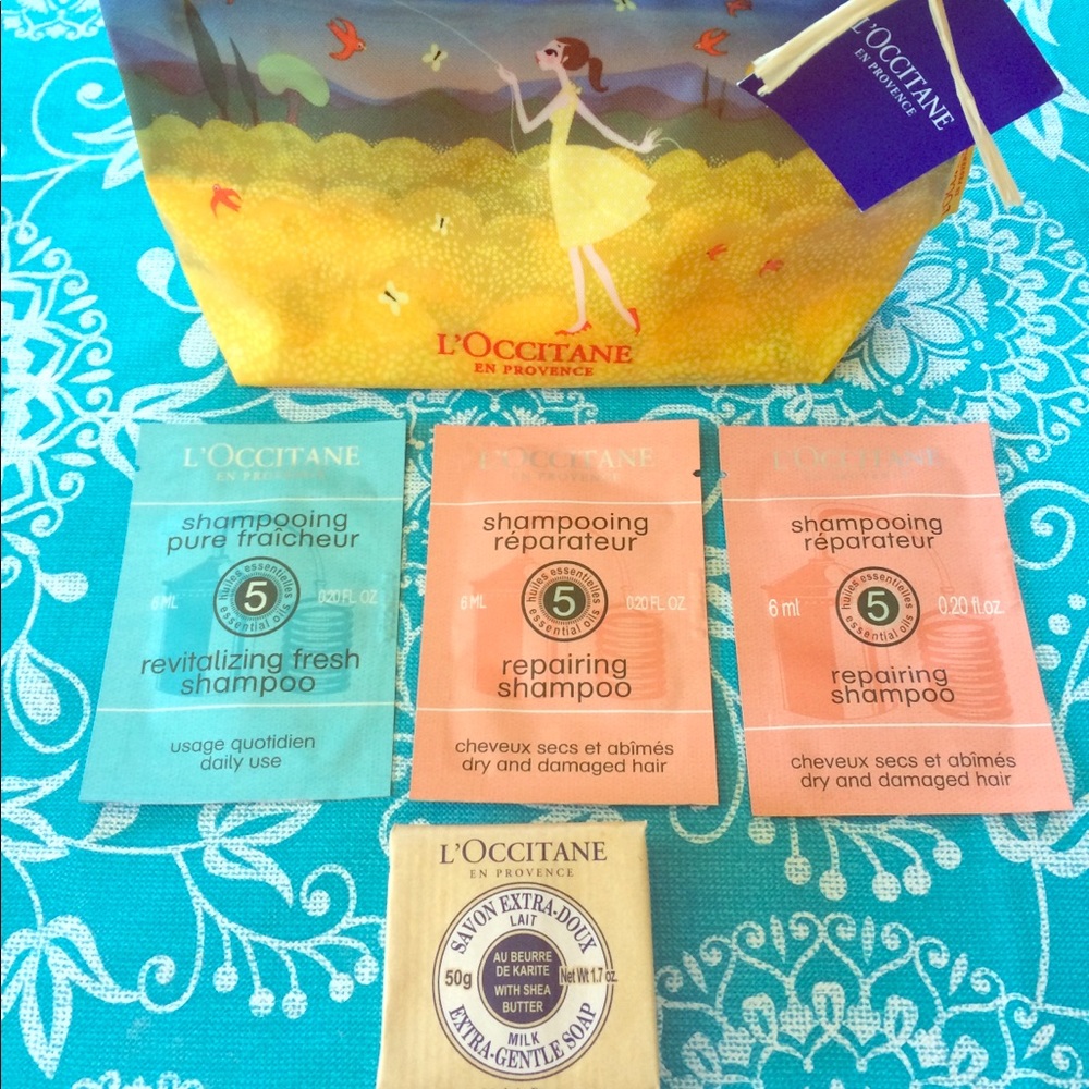 L’Occitane shampoo & soap travel set
